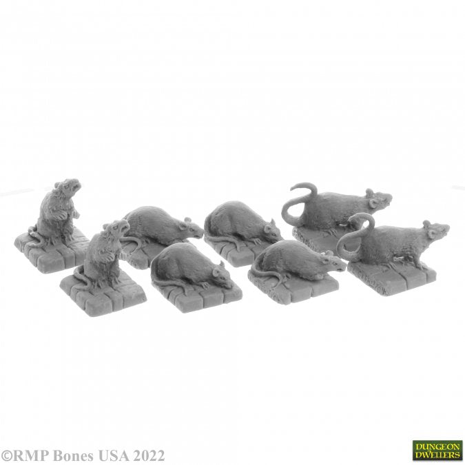 Bones Dungeon Dwellers: Dire Rats (8)