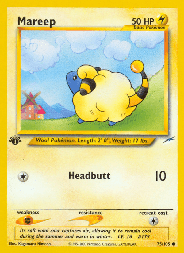 Mareep (75/105) [Neo Destiny 1st Edition] (Online Only)