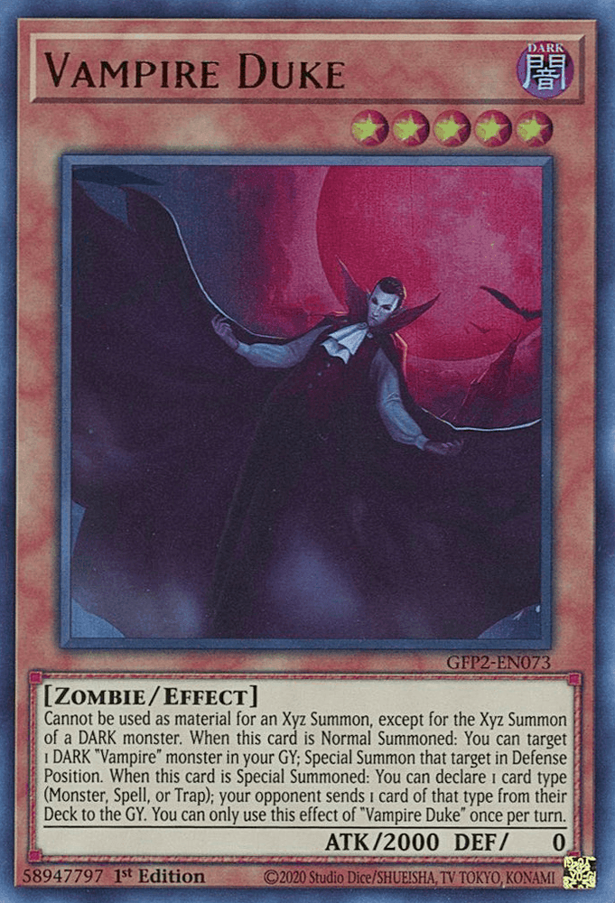 Vampire Duke [GFP2-EN073] Ultra Rare (ONLINE ORDER ONLY)