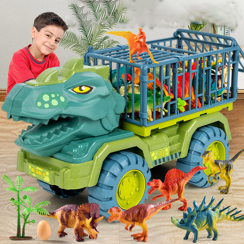 Dinosaur Transporter Children's Toy Set Tyrannosaurus Rex  Car Solid Dinosaur Fall Resistant (ONLINE ORDER ONLY)
