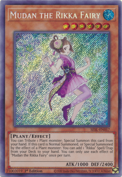 Mudan the Rikka Fairy [SESL-EN017] Secret Rare (ONLINE ORDER ONLY)