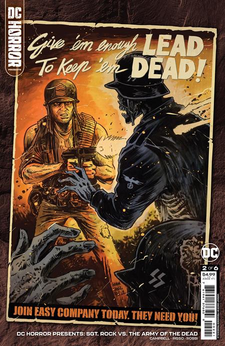 Dc Horror Presents Sgt Rock Vs The Army Of The Dead #2 (Of 6) B Francesco Francavilla Card Stock Variant (10/25/2022) Dc (ONLINE ORDER ONLY)
