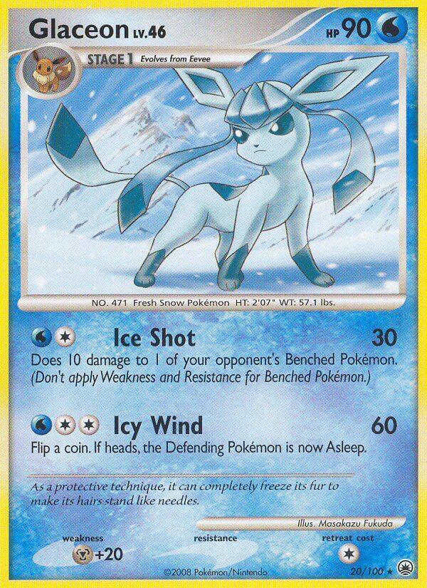 Glaceon (20/100) (Theme Deck Exclusive) [Diamond & Pearl: Majestic Dawn] (Online Only)