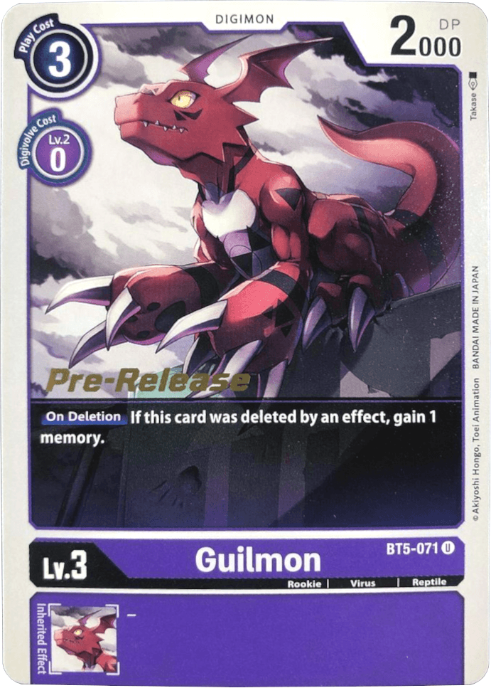 Guilmon [BT5-071] [Battle of Omni Pre-Release Promos] (ONLINE ORDER ONLY)