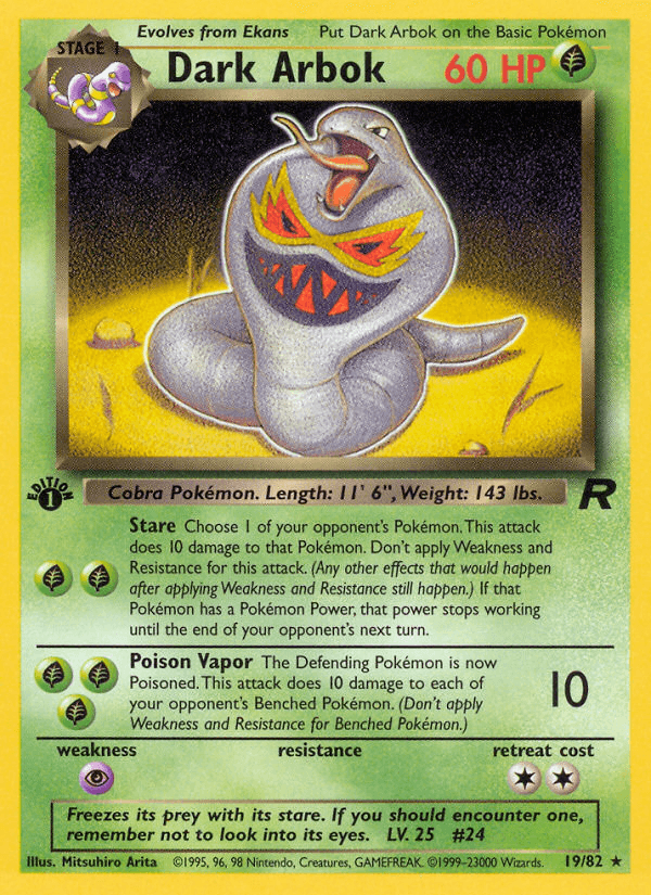 Dark Arbok (19/82) [Team Rocket 1st Edition] (Online Only)
