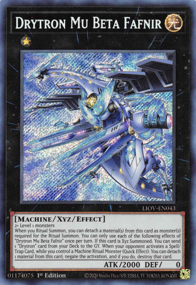 Drytron Mu Beta Fafnir [LIOV-EN043] Secret Rare (ONLINE ORDER ONLY)