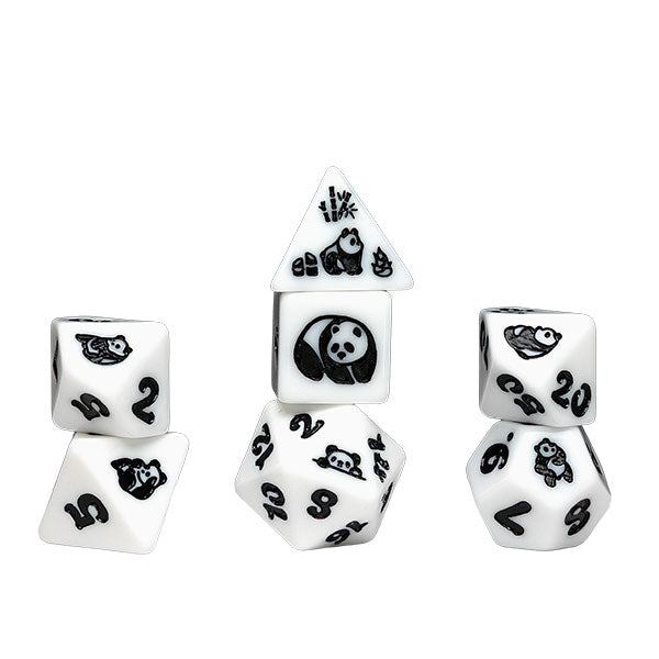 7-Die Set Animals - Moon Panda (ONLINE ORDER ONLY)