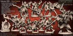 3D Printed Artisan Guild Abyss Wrath Demons Abyss Demons Set 28mm 32mm (Online Only)