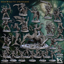 3D Printed Artisan Guild The Green Knight Barkwraith Spriggans Set 28mm 32mm (Online Only)