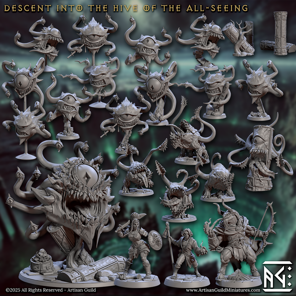 3D Printed Artisan Guild Decent into the Hive Standalone Weapons Descent into the Hive of the All Seeing 28mm 32mm (Online Only)