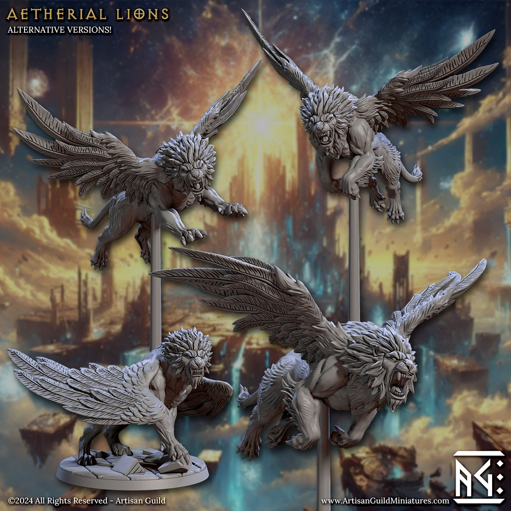 3D Printed Artisan Guild Malakim Lionriders Wrath of the Malakim Set 28mm 32mm (Online Only)