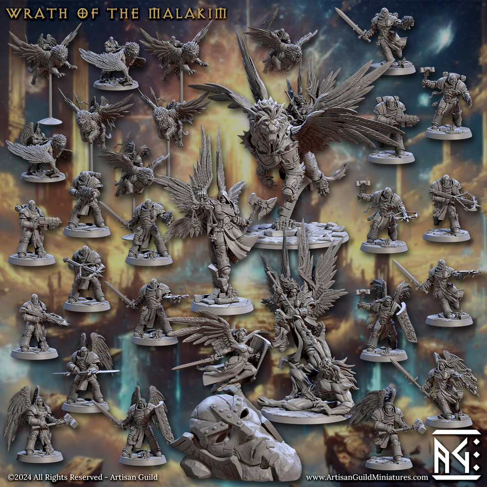 3D Printed Artisan Guild Shattered Aetherium Ruin Wrath of the Malakim Set 28mm 32mm (Online Only)
