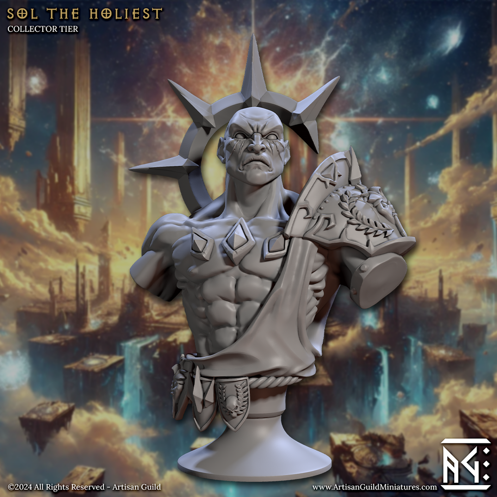 3D Printed Artisan Guild Wrath of the Malakim Bust Set 28mm 32mm (Online Only)