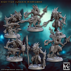 3D Printed Artisan Guild High Tide Jurakin Mirmidons Mirmidons of the Death Tide 28mm 32mm (Online Only)