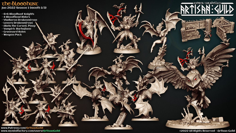 3D Printed Artisan Guild Graveyard Ruins The Bloodhunt 28mm 32mm (Online Only)
