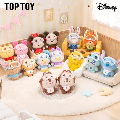 [In Stock] MINISO Disney Squinting Sleepwear Series Plush Keychains Gift Blind Box (ONLINE ORDER ONLY)