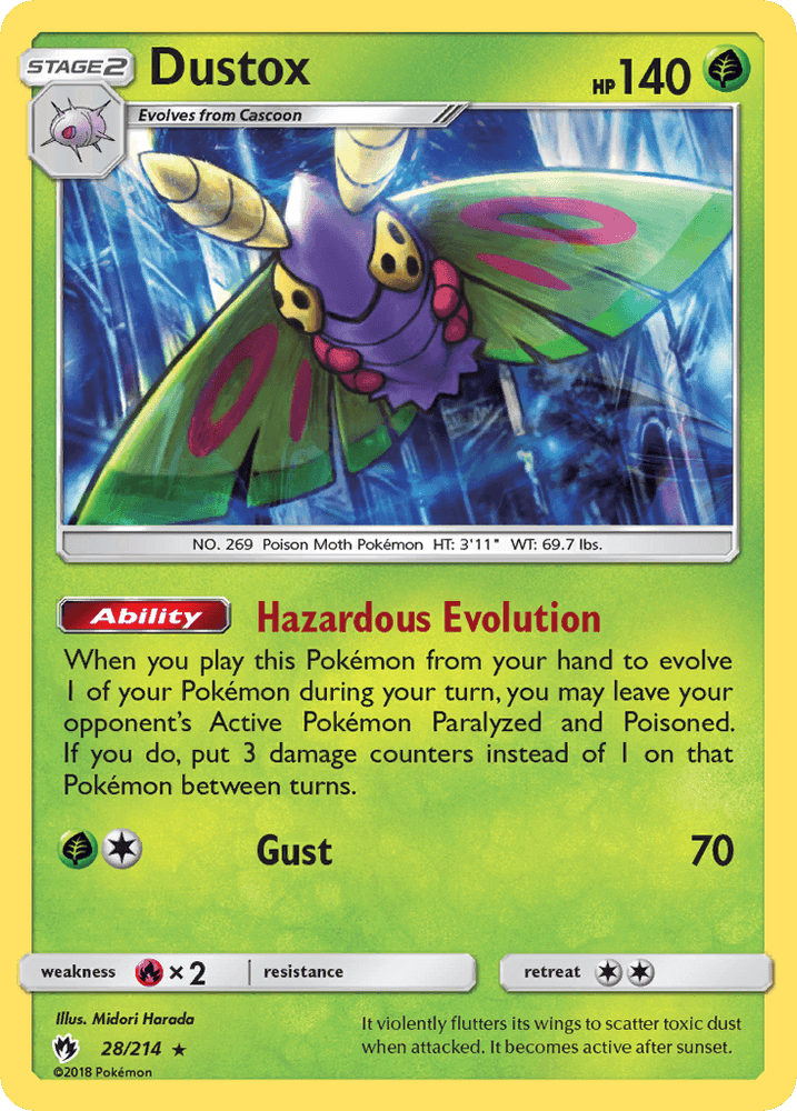 Dustox (28/214) [Sun & Moon: Lost Thunder] (Online Only)