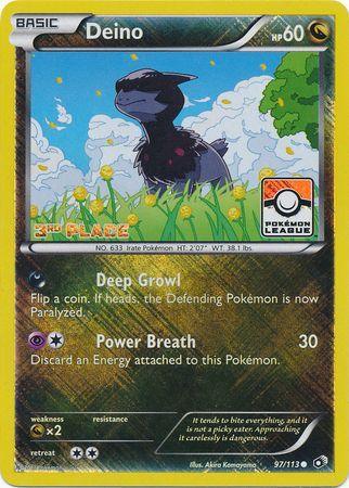 Deino (97/113) (League Promo 3rd Place) [Black & White: Legendary Treasures] (Online Only)