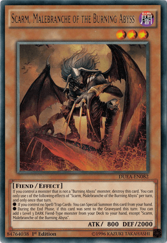 Scarm, Malebranche of the Burning Abyss [DUEA-EN082] Rare (ONLINE ORDER ONLY)