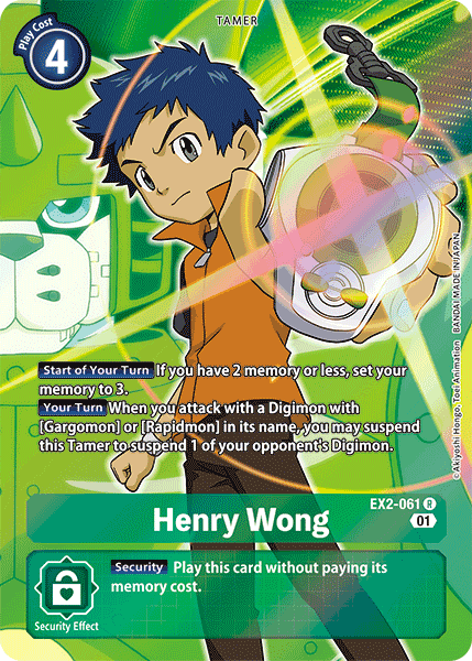 Henry Wong [EX2-061] (Alternate Art) [Digital Hazard] (ONLINE ORDER ONLY)