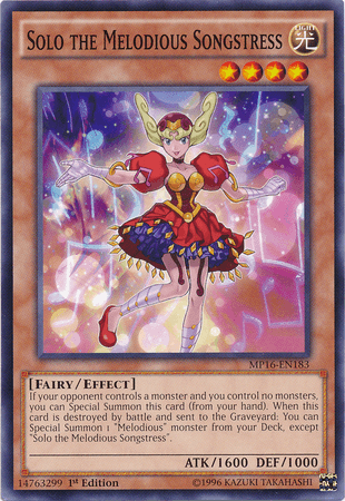Solo the Melodious Songstress [MP16-EN183] Common (ONLINE ORDER ONLY)