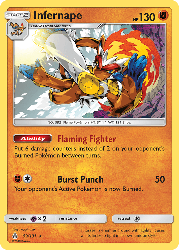 Infernape (59/131) [Sun & Moon: Forbidden Light] (Online Only)