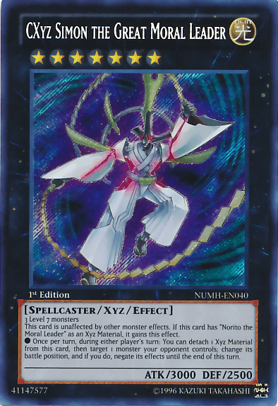 CXyz Simon the Great Moral Leader [NUMH-EN040] Secret Rare (ONLINE ORDER ONLY)