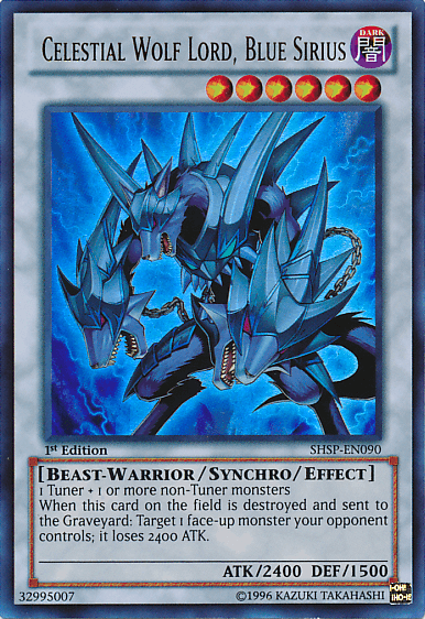 Celestial Wolf Lord, Blue Sirius [SHSP-EN090] Ultra Rare (ONLINE ORDER ONLY)