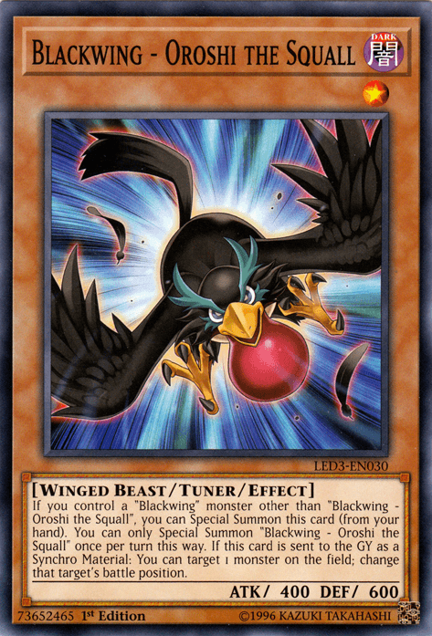 Blackwing - Oroshi the Squall [LED3-EN030] Common (ONLINE ORDER ONLY)
