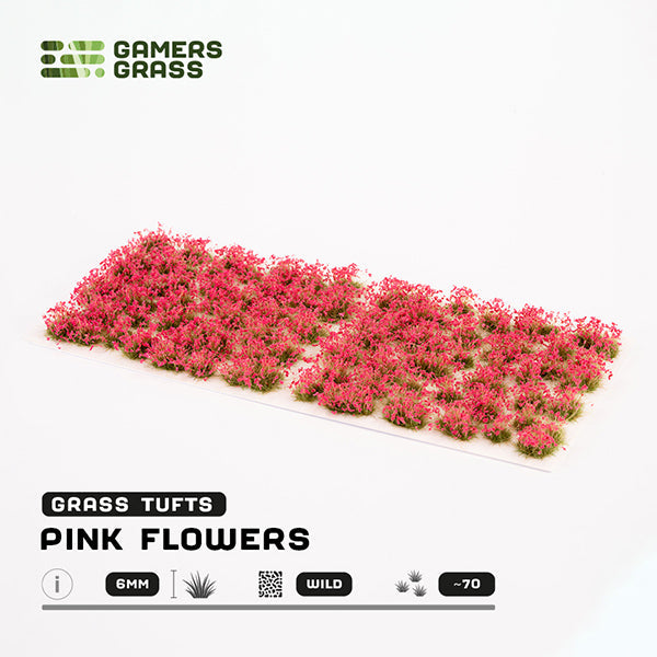 Gamers Grass Tufts: Pink Flowers - Wild