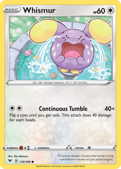 Whismur (135/185) [Sword & Shield: Vivid Voltage] (Online Only)