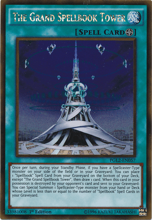 The Grand Spellbook Tower [PGL2-EN057] Gold Rare (ONLINE ORDER ONLY)