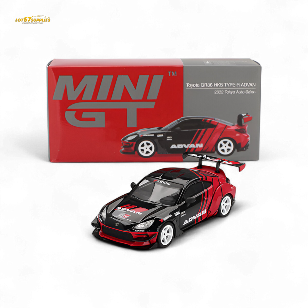 Mini-GT Toyota GR86 HKS TYPE R ADVAN 2022 Tokyo Auto Salon RHD - 1:64 (ONLINE ORDER ONLY)