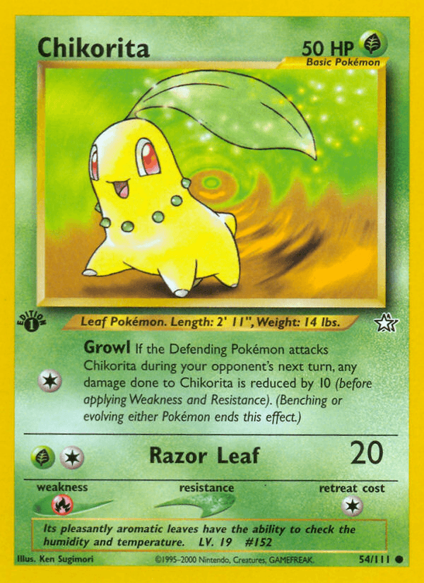Chikorita (54/111) [Neo Genesis 1st Edition] (Online Only)