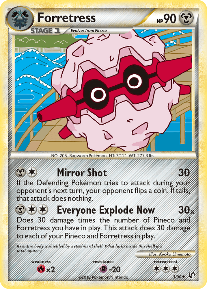 Forretress (3/90) [HeartGold & SoulSilver: Undaunted] (Online Only)