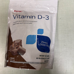GNC Vitamin D-3 Soft Chews 1000IU - Chocolate (ONLINE ORDER ONLY)