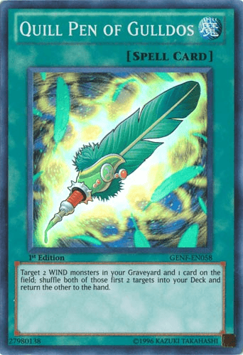 Quill Pen of Gulldos [GENF-EN058] Super Rare (ONLINE ORDER ONLY)