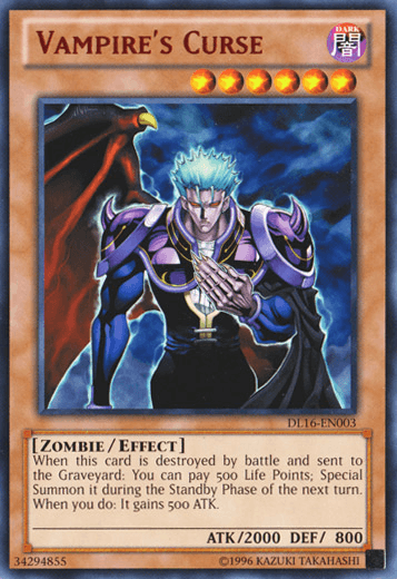 Vampire's Curse (Red) [DL16-EN003] Rare (ONLINE ORDER ONLY)