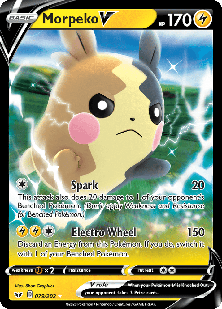 Morpeko V (079/202) [Sword & Shield: Base Set] (Online Only)