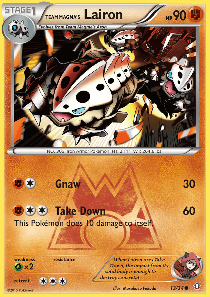 Team Magma's Lairon (13/34) [XY: Double Crisis] (Online Only)