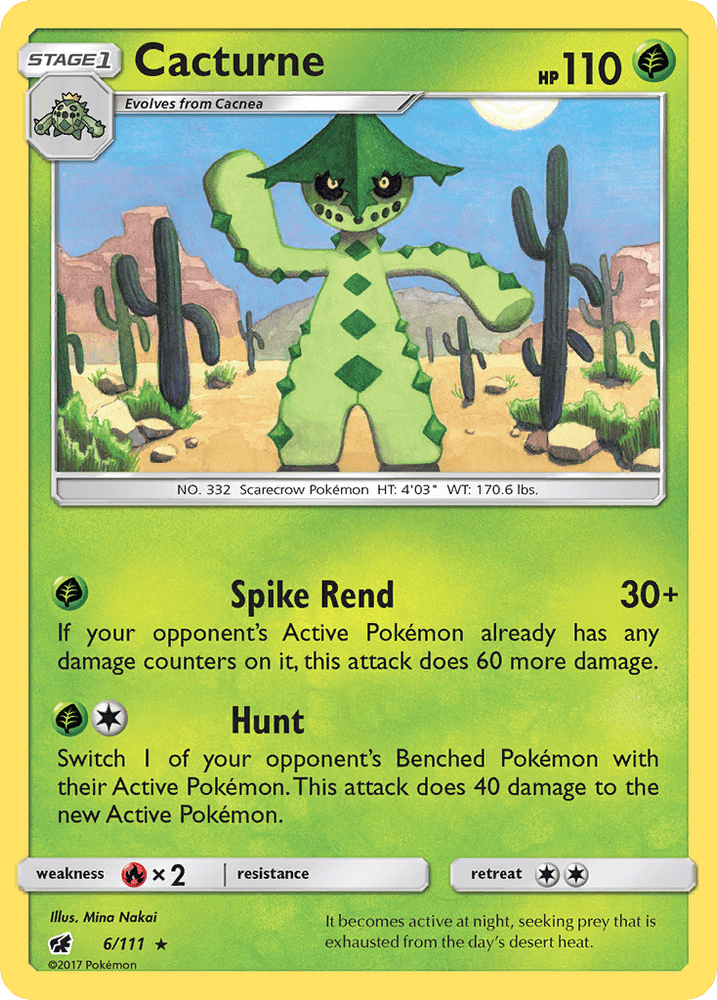 Cacturne (6/111) [Sun & Moon: Crimson Invasion] (Online Only)