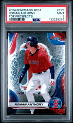 Graded 2024 Topps Bowmans Best Roman Anthony #TP3 Top Prospects Rookie RC Baseball Card PSA 9 Mint