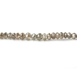 1-3mm Champagne Diamond Faceted Rondelle Beads 15.5 inch 310 pieces (ONLINE ORDER ONLY)