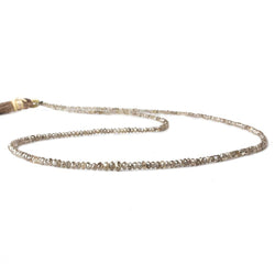 1-3mm Champagne Diamond Faceted Rondelle Beads 16 inch 310 pieces (ONLINE ORDER ONLY)