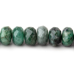 10-10.5mm Brazilian Emerald Faceted Rondelle Beads 7.5 inch 32 pieces (ONLINE ORDER ONLY)