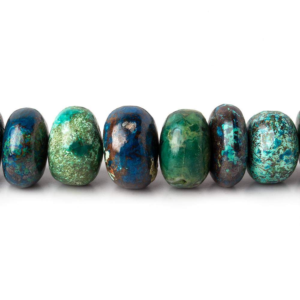 10-11mm Chrysocolla Plain Rondelle Beads 16 inch 60 pieces (ONLINE ORDER ONLY)