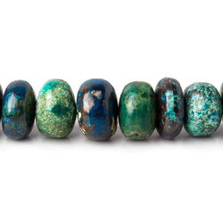 10-11mm Chrysocolla Plain Rondelle Beads 16 inch 60 pieces (ONLINE ORDER ONLY)