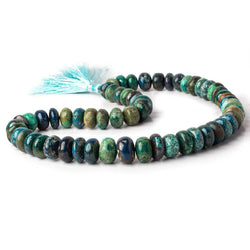 10-11mm Chrysocolla Plain Rondelle Beads 16 inch 60 pieces (ONLINE ORDER ONLY)