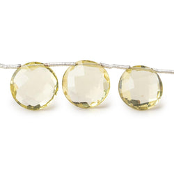 10-12mm Lemon Quartz Top Drilled Faceted Coin Beads 7 inch 15 pieces (ONLINE ORDER ONLY)