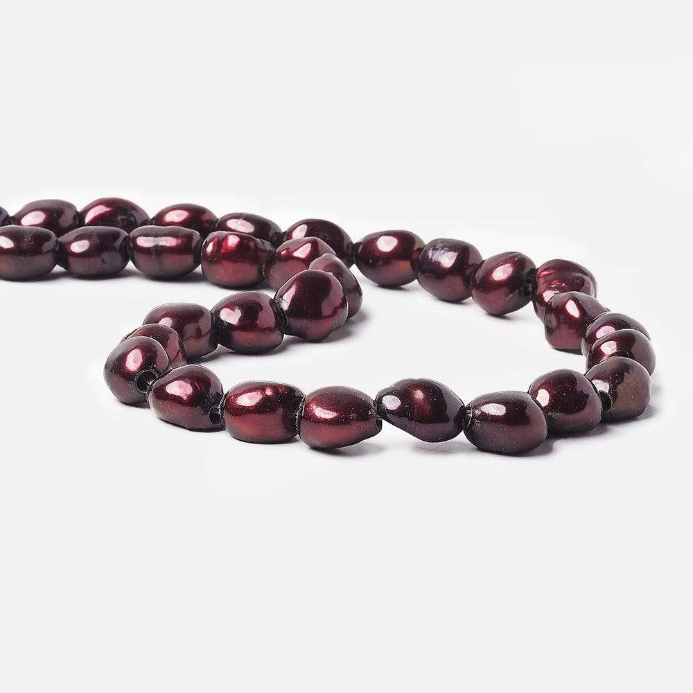10-12mm Wine Baroque   2.5mm large hole Pearls 15 in. 32 pcs (ONLINE ORDER ONLY)